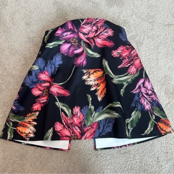 CAMEO black floral flower tropical strapless “Rather Be Bustier” in Night Lily S - Picture 5 of 11